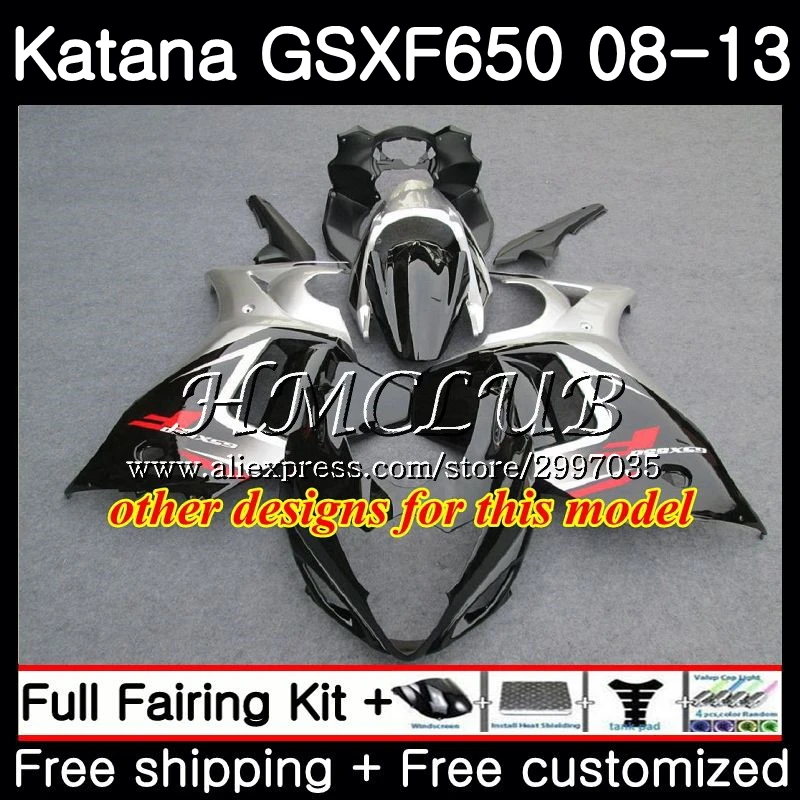 Набор для SUZUKI KATANA GSX650F 2008 2009 2010 2011 2012 2013 37HC.19 плоский черный GSXF 650 650F GSXF650 08 09 10 11 12 13