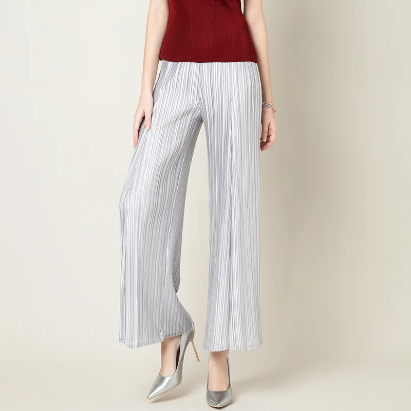 Женские широкие брюки LANMREM летние повседневные эластичные свободные