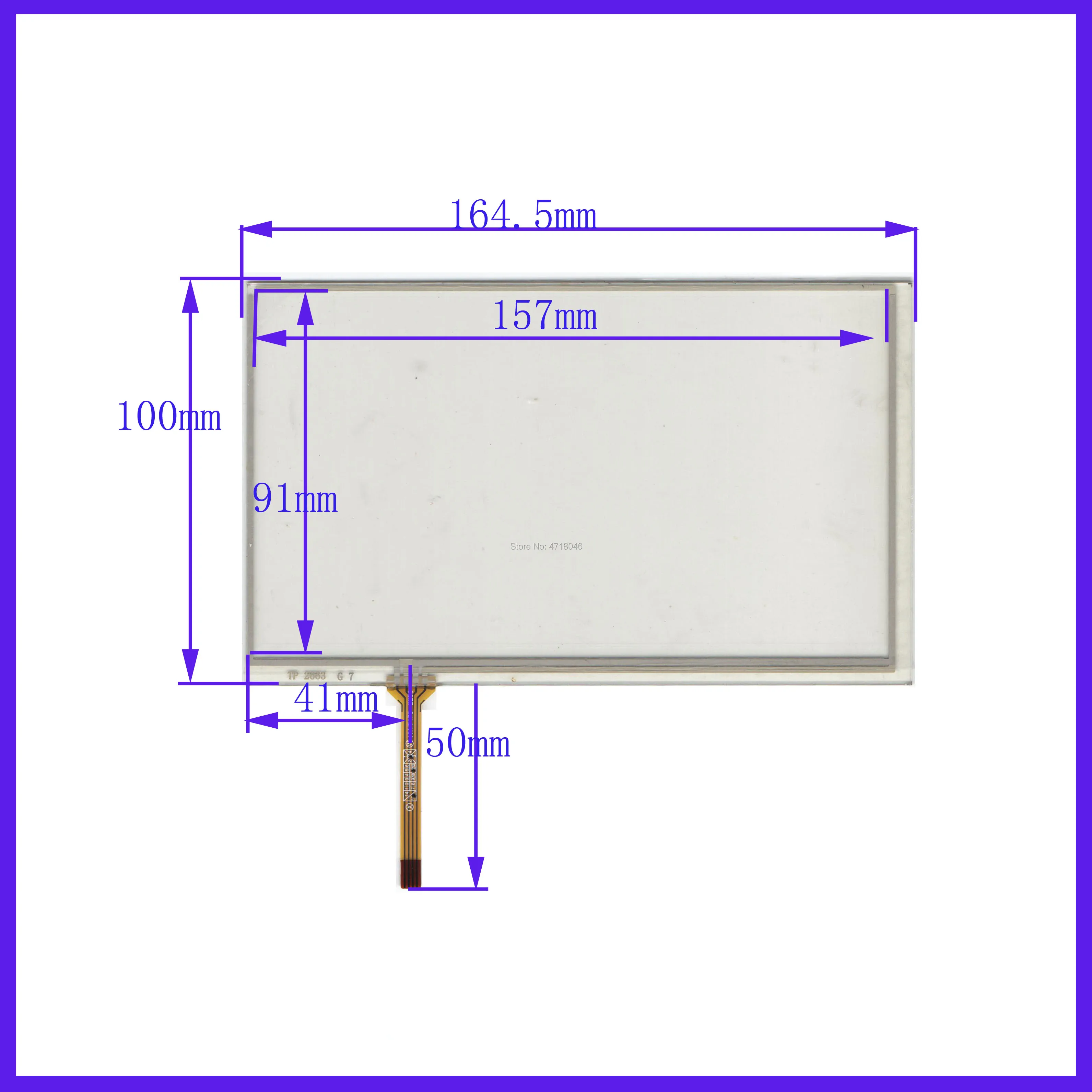 

ZhiYuSun wholesale TP 2663 164*100mm 7inch 4lines resistance screen for car DVD redio this is compatible 164*100