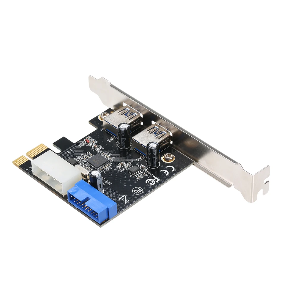 Плата расширения PCI E USB 3 0 19 контактов конвертер внешний 2 порта двойной интерфейс