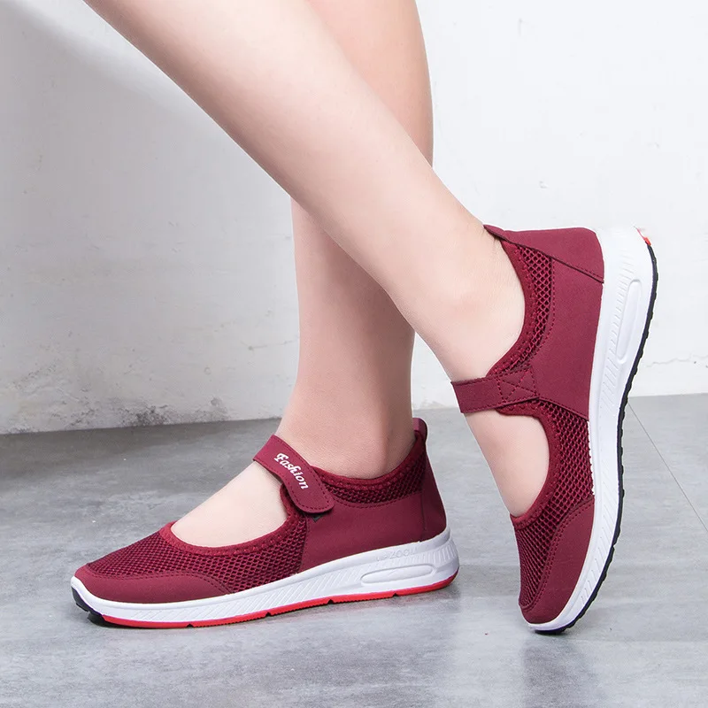2019 летняя дышащая обувь с сеткой женские повседневные кроссовки удобная легкая