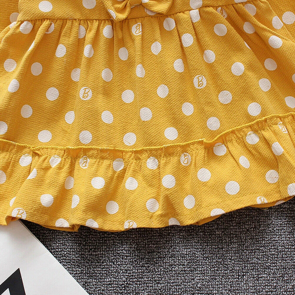 2019 весеннее милое платье в горошек для новорожденных девочек праздничные Платья