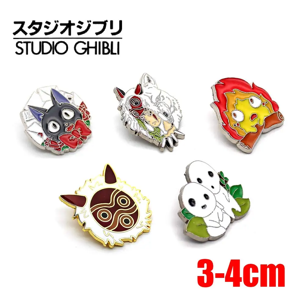 5 шт./компл. Аниме Фигурка Принцесса Мононоке значок булавки Ghibli Кики службы