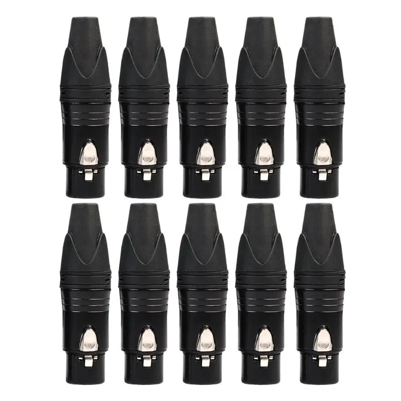 10 шт. DIY Микрофон XLR Сделано в Китае 3Pin Женский Соединительный кабель с разъемом
