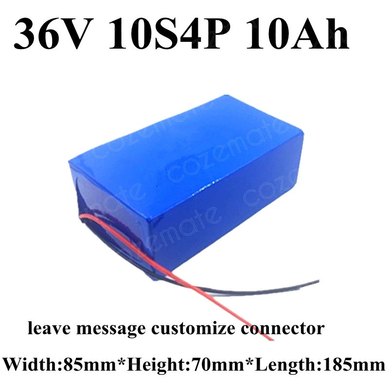 36V 10S4P 10Ah 500W высокая мощность и емкость 42V 18650 литиевая батарея Ebike электрический
