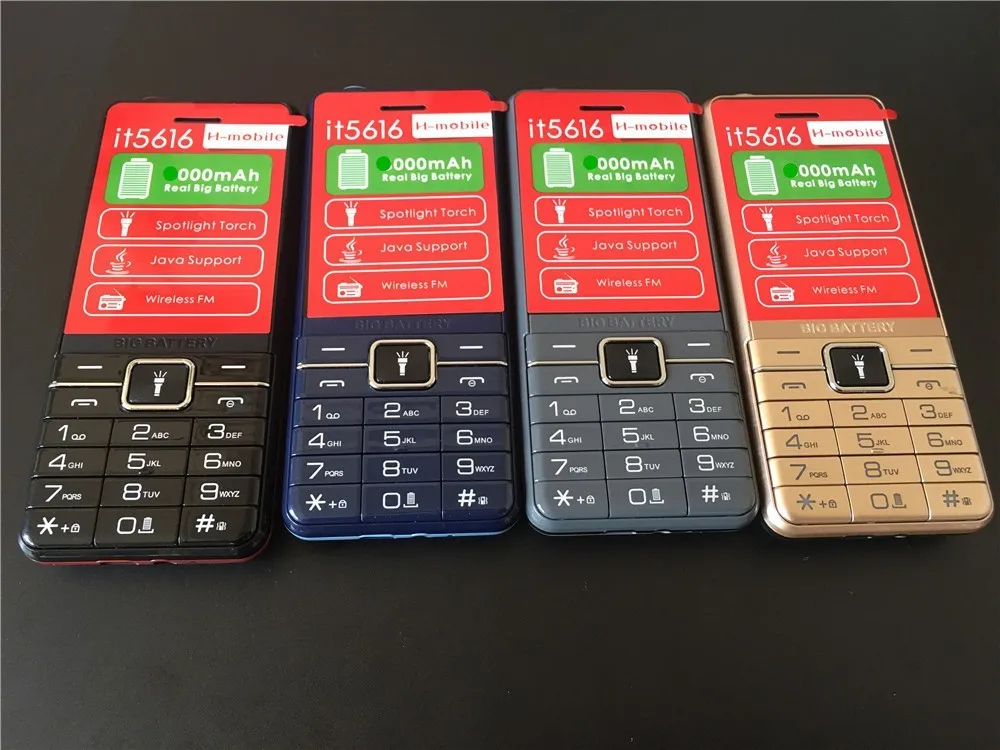 2019 Новый H mobile IT5616 телефон две sim карты основная большая клавиатура Quad Band WhatsAPP MP3 FM