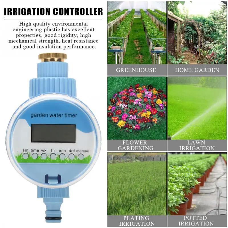 New Watering Timer Garden Automatic Controller Rain Sensor LCD Display Electronic Irrigation | Инструменты
