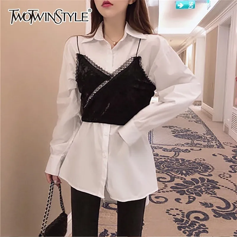TWOTWINSTYLE комплект из двух предметов женские рубашки с длинными рукавами и