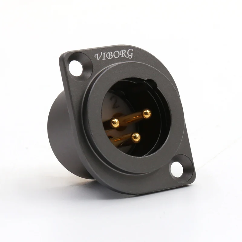 Viborg CM201 (G) CF201 1 шт. 3 PIN гнездо XLR разъем для микрофона Jack AMP Mic серебряное дно толстое
