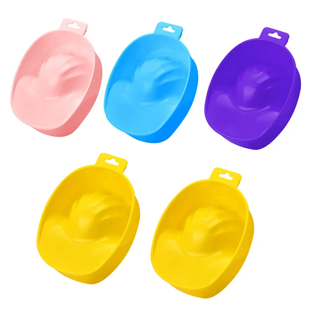 

2019 New 5pcs/set Nail Art Hand Wash Remover Soak Bowls Nail Spa Bath Treatment Manicure Tools Random color