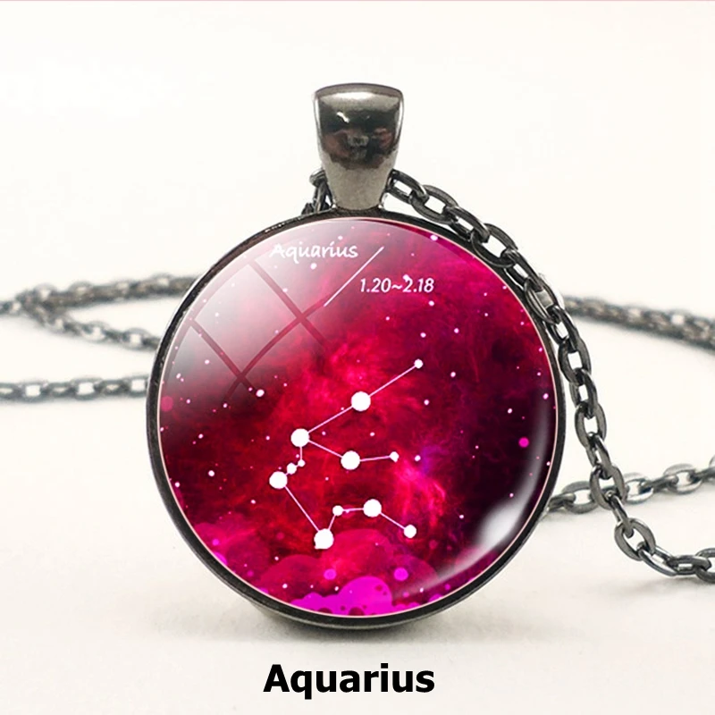 12 знаков зодиака черная цепочка стеклянный бисер ожерелье для мужчин и женщин