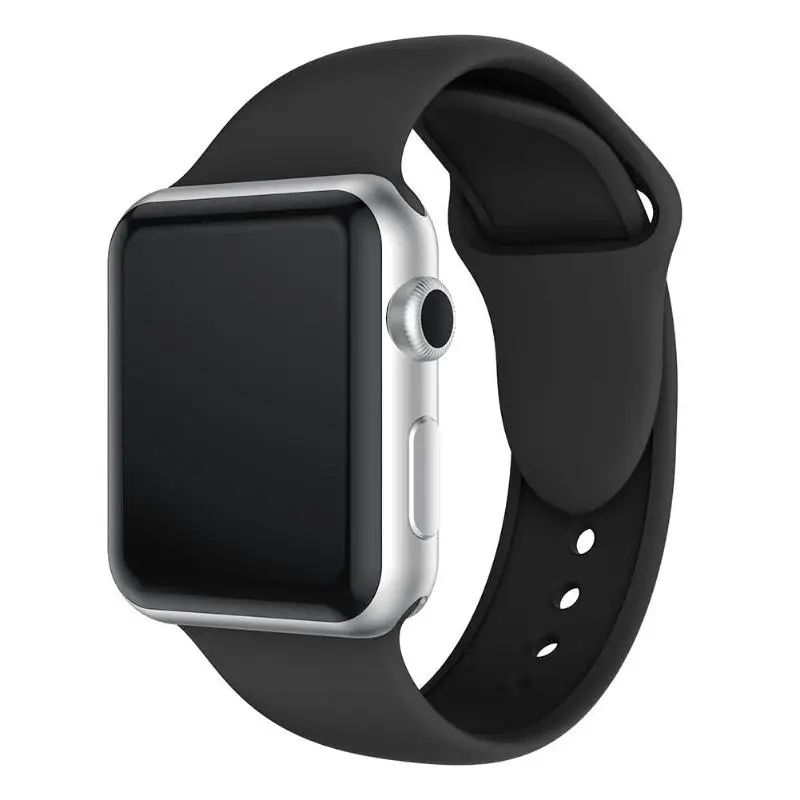 Ремешок силиконовый для Apple Watch 42 мм браслет с двойной пряжкой iWatch Sports Edition |