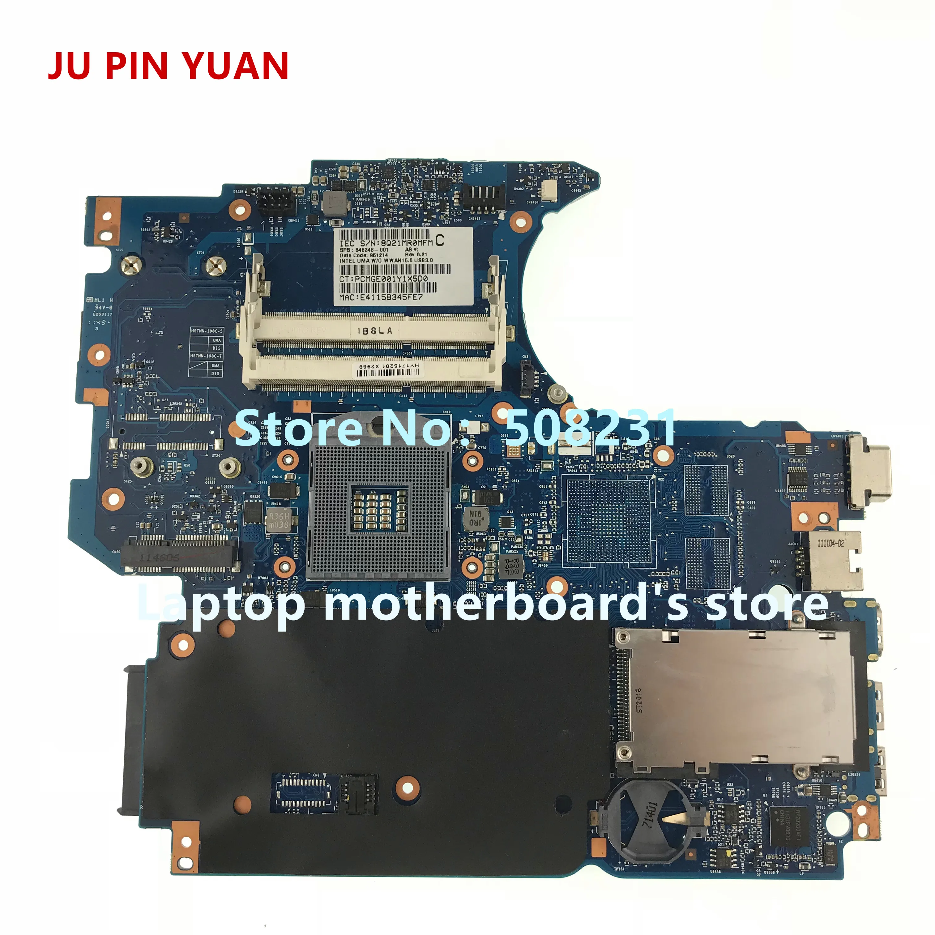 

646246-001 материнская плата для ноутбука HP Probook 4530S 4730S, материнская плата HM65 полностью протестирована