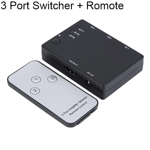 3/5 порт 1080P HDMI видео переключатель сплиттер концентратор дистанционного