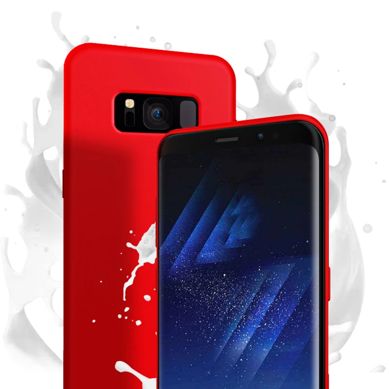 Чехол для Samsung Galaxy S10 Plus s10e жидкий силиконовый чехол шелковистая мягкая на ощупь