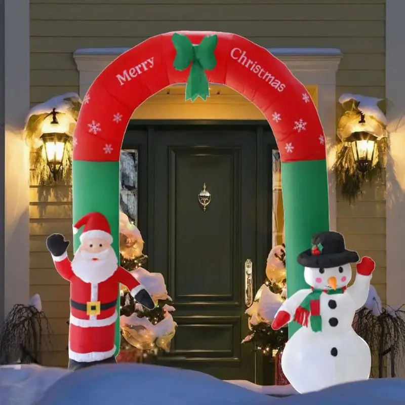 

Christmas Props 240cm Giant Inflatable Arch Santa Claus Snowman Christmas Decoration for Home New Year Party Props