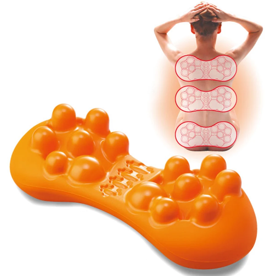 

Back Traction Massager Lumbar Spine Tractor Waist Massage Pad Massaging cushion Physiotherapy Vertebra Lumbar Stretching Relax