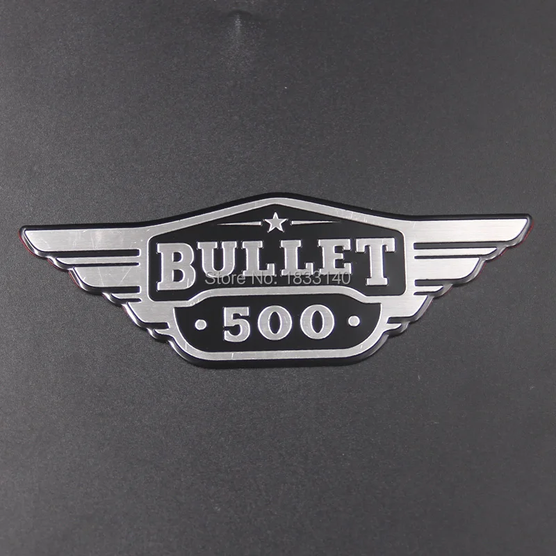 2 шт. Алюминиевые наклейки Bullet 500 для мотоциклов королевского энфилдского танка