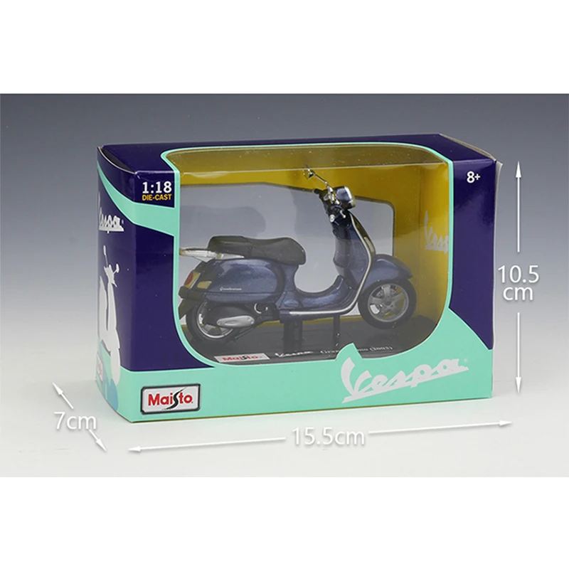 MAISTO 1:18 Vespa Granturismo (2003) сплав литой мотоцикл модель гибкие вращающиеся колеса