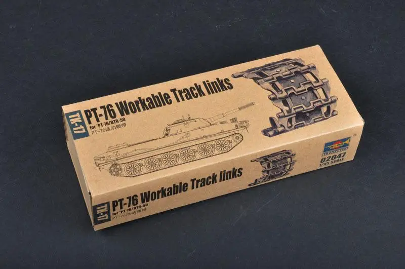 Модель Trumpeter 02047 1/35 PT-76 рабочий трек звенья сборка | Игрушки и хобби