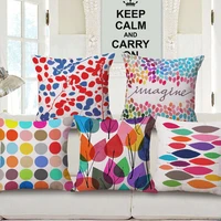 18 soft back cushion room gift single sides printing bed throw waist cushion pillow case cover colorful leaf