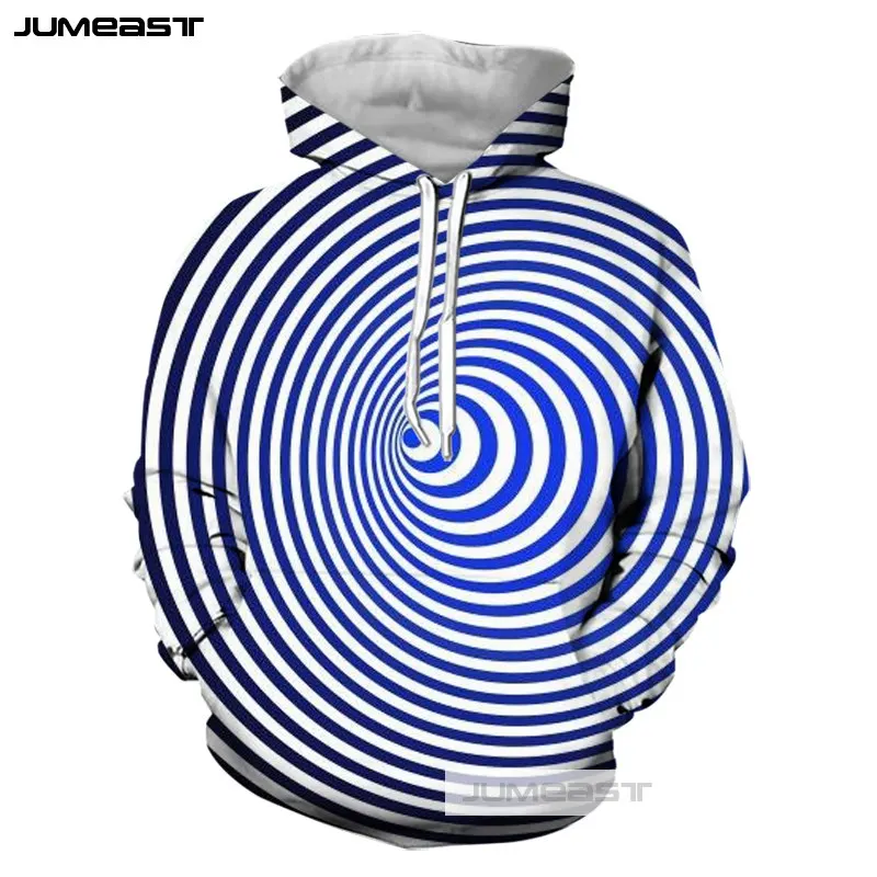 Jumeast 3D принт бесконечный Вортекс для мужчин/женщин дизайн Vertigo толстовка с