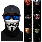 Спортивные повязки на голову с черепом шарф с рисунком из аниме маска для лица в стиле Джокер бесшовные банданы для катания на велосипеде, для рыбалки, утеплители лица