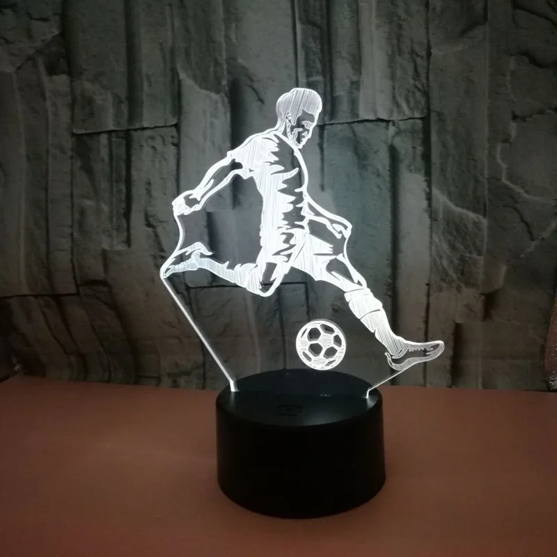 YIMIA футбол Матч плеер Модель 3D ночник USB Новинка подарки 7 цветов Изменение