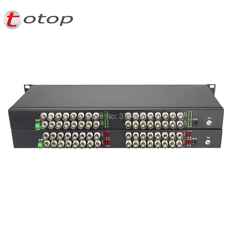 960P HD видео AHD CVI TVI оптический передатчик 32CH + 1CH Реверсивный RS485 передача данных