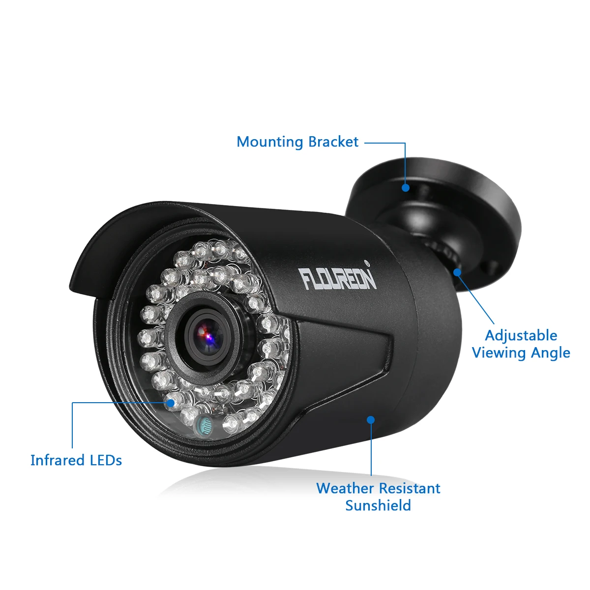 FLOUREON 8CH 1080P DVR CCTV система 4 шт 2.0MP камеры видеонаблюдения комплект обнаружения