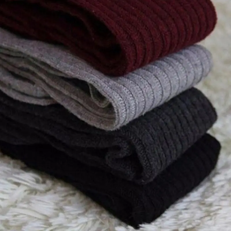 Гольфы Женские однотонные теплые вязаные мягкие гольфы до бедра свободные носки