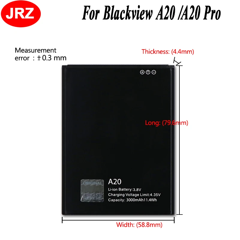 

Аккумулятор JRZ для Blackview A20, 3000 мА · ч