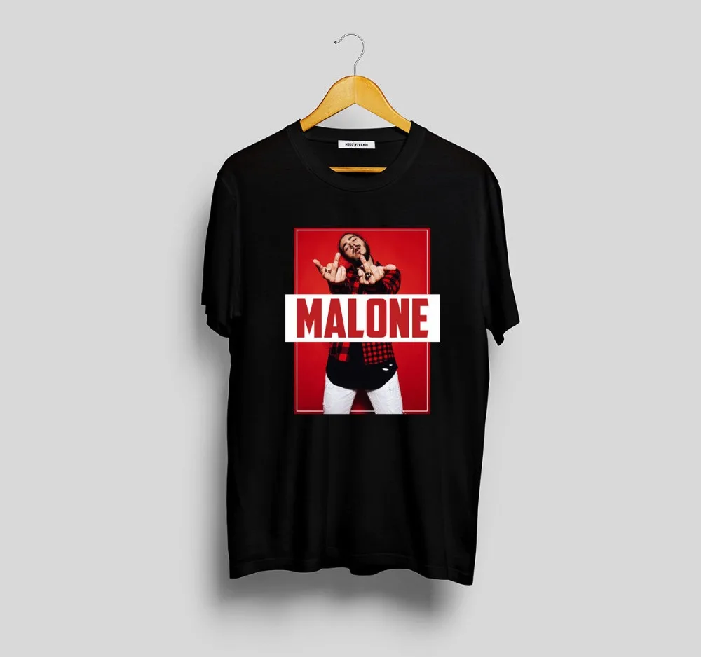 2019 хлопок с коротким рукавом футболки мужская одежда POST MALONE новая футболка M/F