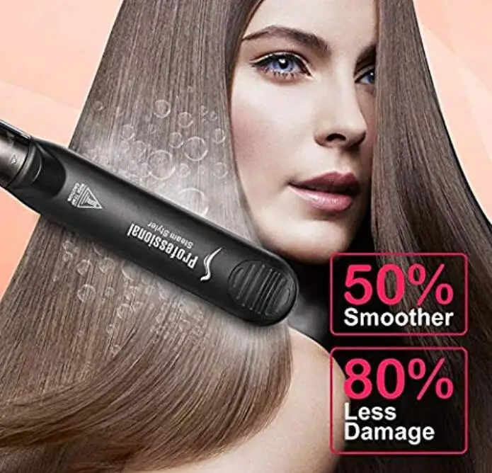 

Professional Water/Oil Steam Hair Straightener Flat Iron Injection Painting 450F Straightening Irons Hair Care Styling Tools