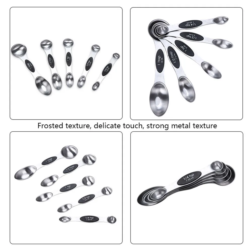 5 шт. 6 двухсторонняя мерная ложка набор Магнитная Нержавеющая Сталь чашка