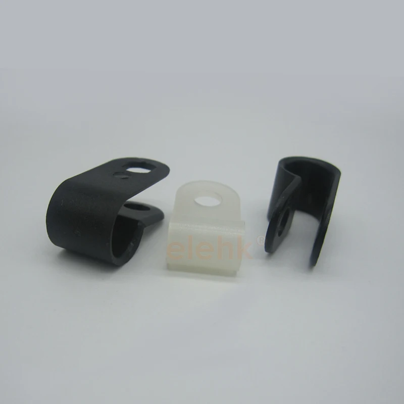 _ Естественный цвет 94V 2 пластиковый R образный кабельный зажим 20 шт. нейлоновый