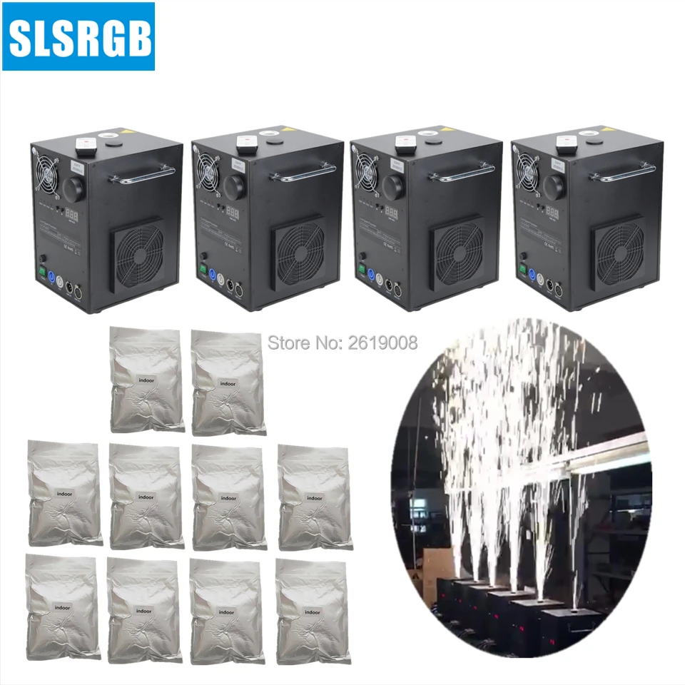 

4pcs 400W Cold Spark Fireworks And 10 Bags Powder Remote DMX Control Stage Sparkular Machine For Wedding Celebration Party