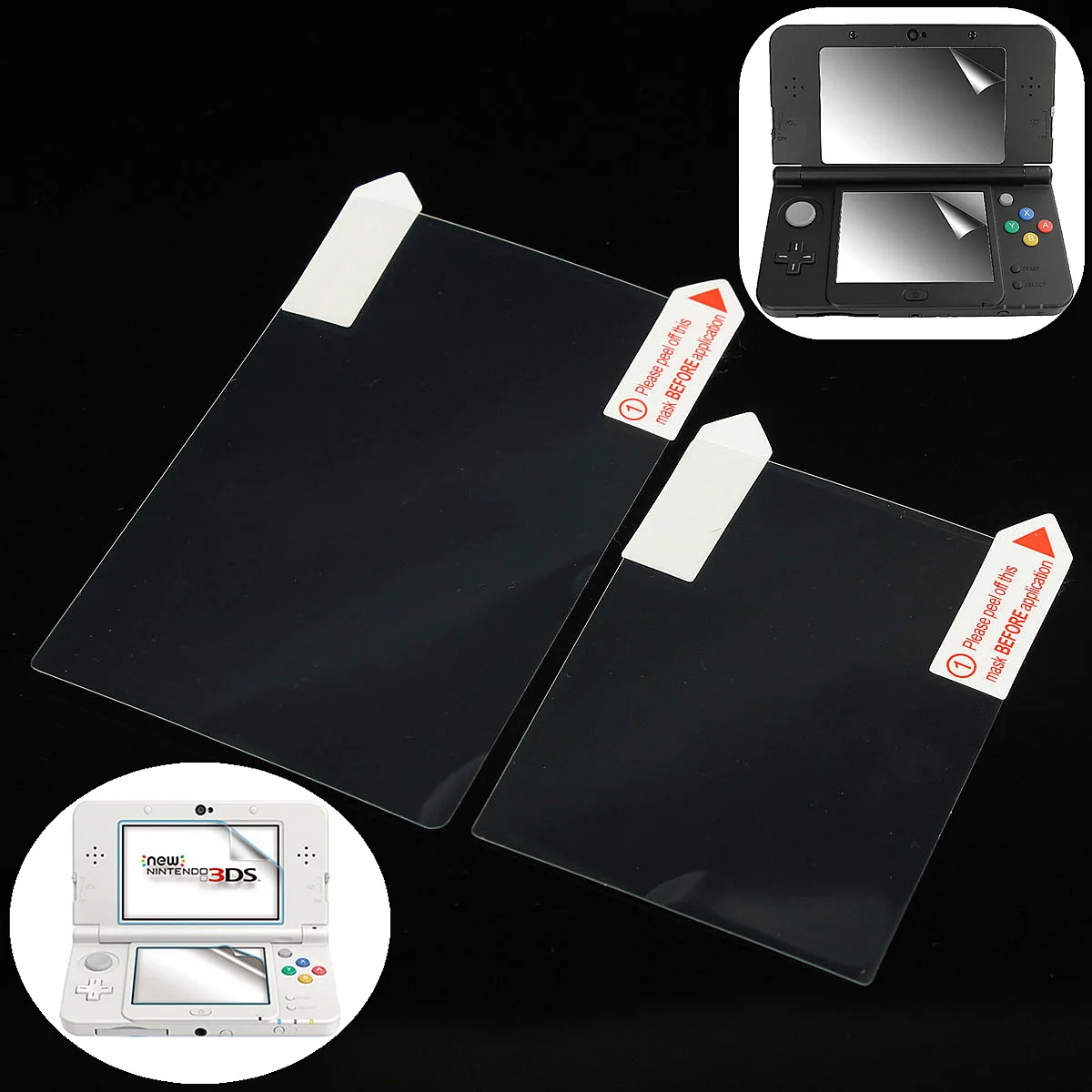 3 в 1 прозрачная верхняя и нижняя Защитная пленка для ЖК экрана Nintendo 3DS Up + защита Touc