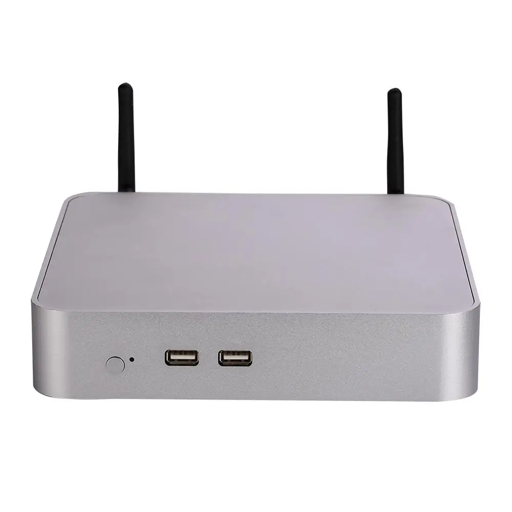Вентилятор мини ПК Intel Core I7 7700HQ Windows 10/Ubuntu серебристый [HUNSN BA03L] (WiFi/1HD1. 4/1DP1. 2/1VGA/4USB3.