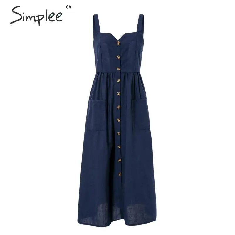 Женское винтажное платье миди Simplee однотонный богемный пляжный стильный сарафан