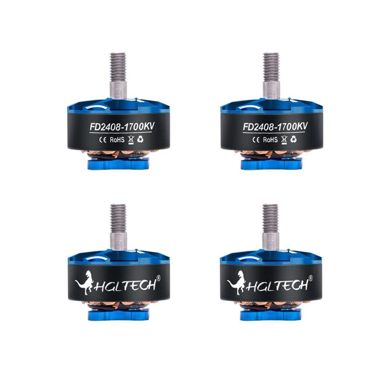 4 шт HGLRC вперед 2408 1700KV 6S/ 2500KV 4S бесщеточный двигатель для дрона с дистанционным