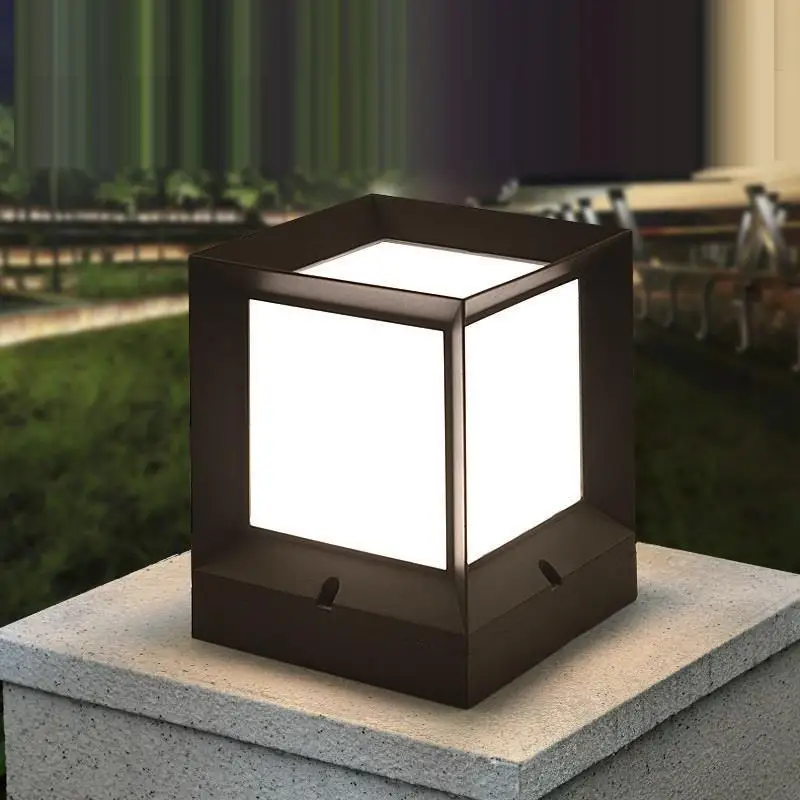 Vierkant лампа пост Led Terraza Y Jardin Decoracion Открытый Точечный светильник внешний Солнечный