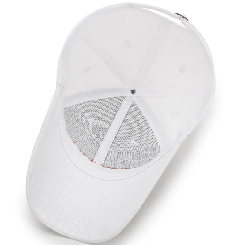 Бейсбольная Кепка Snapback простая парусиновая шляпа для папы хип хоп мужская белая