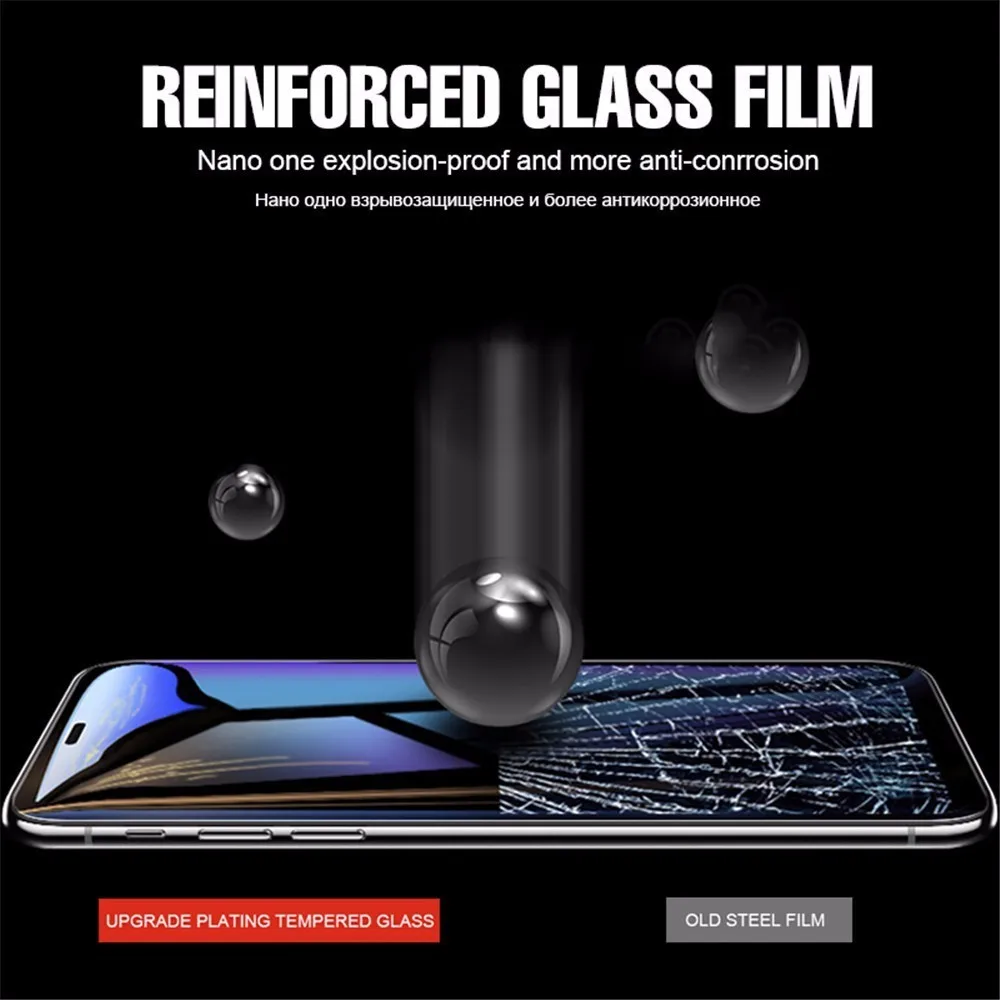 10D Защитное стекло для iPhone X XS XR Max полное покрытие защита экрана на 6 6S 7 8 Plus