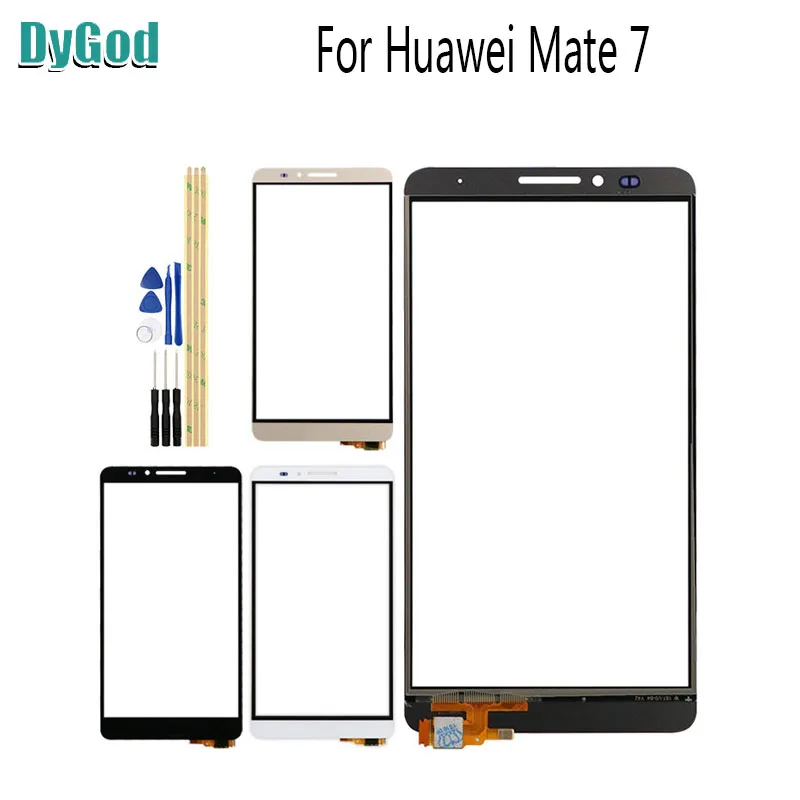 DyGod For Huawei mate 7 Touch Panel High Quality Repair Parts Screen Digitizer Glass + Tool Sets 3M Tape | Мобильные телефоны и