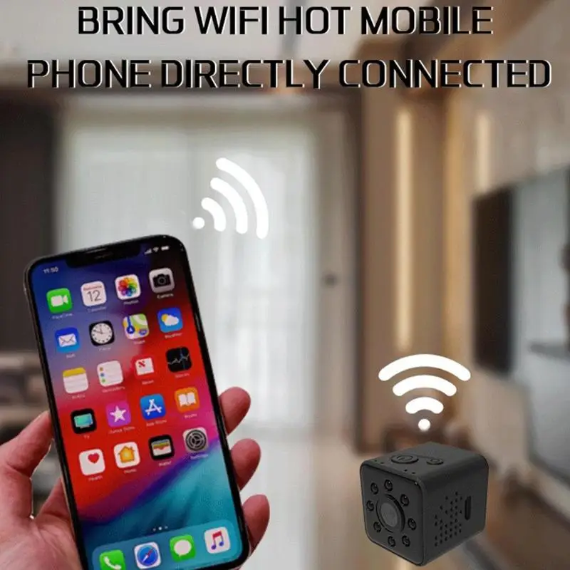 Quelima SQ23 Мини WiFi Автомобильный видеорегистратор Камера 155 градусов широкий угол 8LED