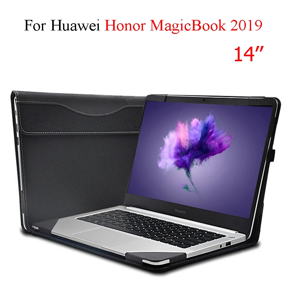 

For Huawei Honor MagicBook 2019 14" Laptop Sleeve Case PU Leather Protective Cover For Honor MagicBook 14 Detachable Bag Case