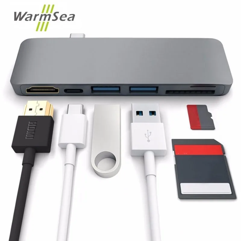 

USB Type C Hub to 4K HDMI for Samsung S8 S9 Note 8 Dex Mode Thunderbolt 3 Adapter USB-C Dock with PD SD/TF Card for Macbook Pro