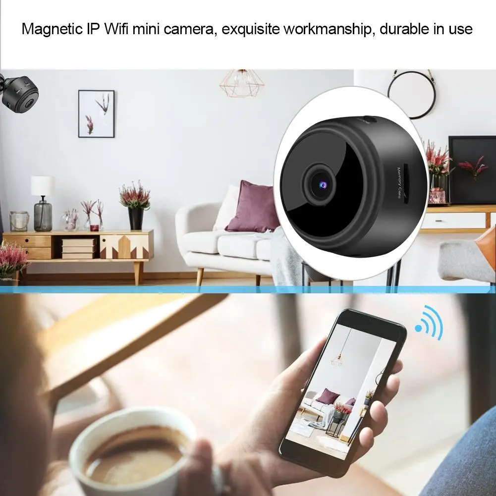 Горячая HD 1080P Мини Wifi ночного видения инфракрасная микро камера беспроводная веб