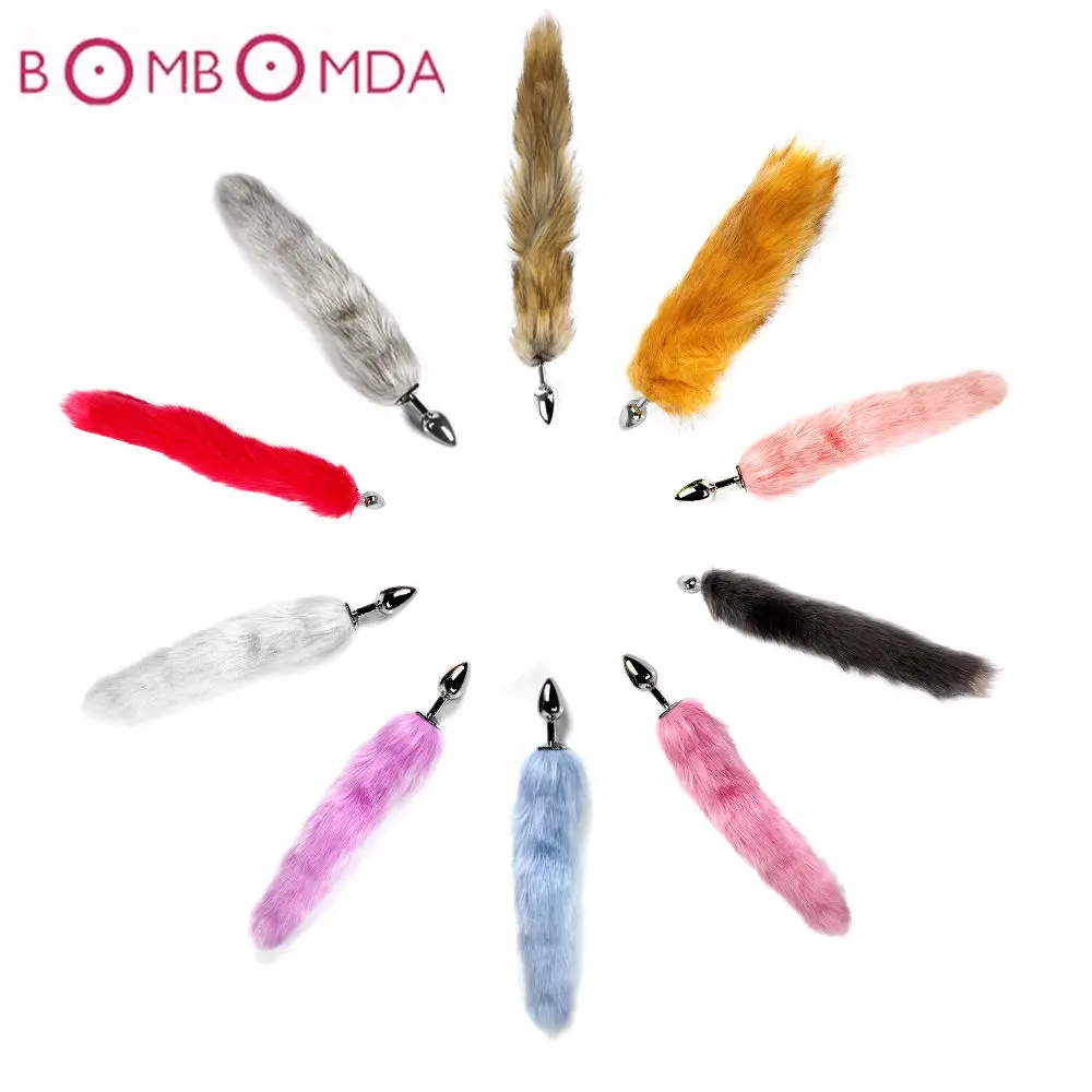 Fox Tail Anal Plug Sex Toys for Adults Woman Stainless Steel Butt Anus Prostate Massager Buttplug Role Play Erotic Products | Красота и